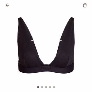 Skims cotton plunge bralette NWT